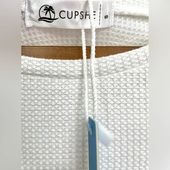 Cupshe Bell Sleeve Waffle Knot Top - Picture 7 of 7